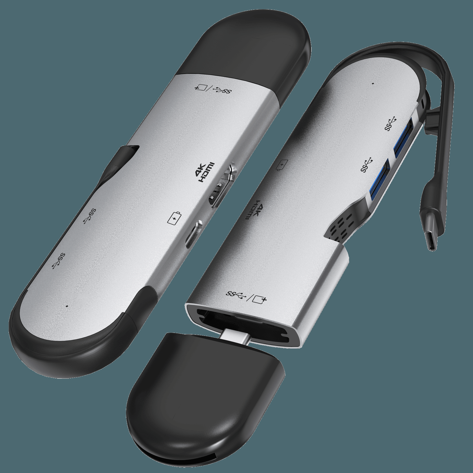 محول USB-C سداسي 6 في 1 معياري - PF433A — صورة المنتج 2