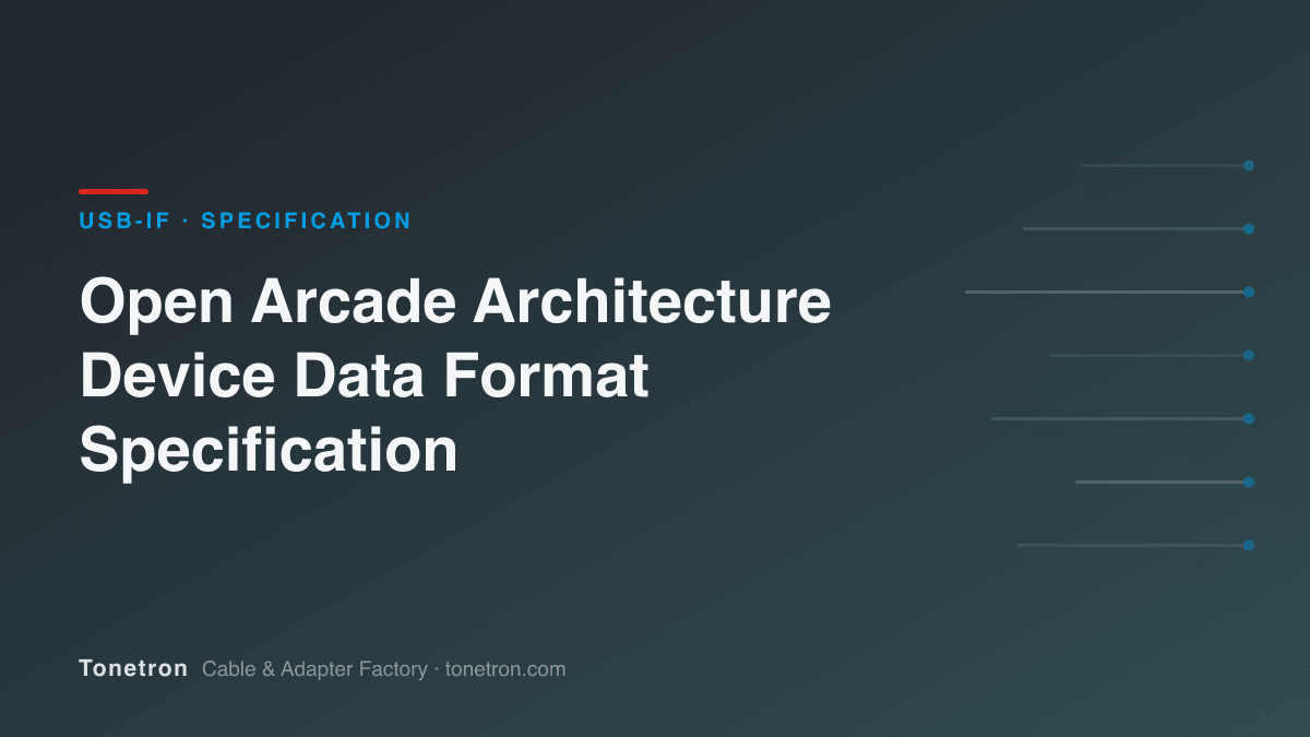 Open Arcade Architecture Device Data Format Specification - USB-IF